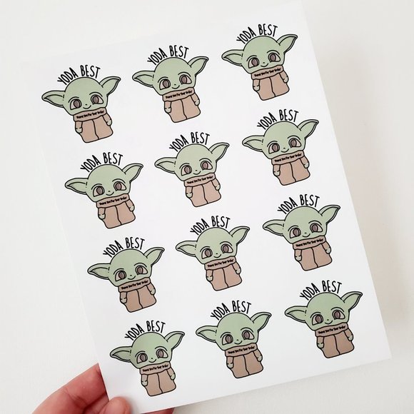 LB062 Baby Yoda Poshmark Stickers  [Price Firm] - Picture 4 of 10